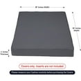 thumbnail image 3 of Housse de Coussin Carrée Covers&All pour Sièges de Canapé de Patio, Résistante aux UV et à l'Eau, Lavable pour Extérieur, Protection contre les Intempéries All, Housse Seulement (Lot de 2) (28 Pouces L x 28 Pouces P x 4 Pouces d'Épaisseur, Gris Charbon), 3 of 7