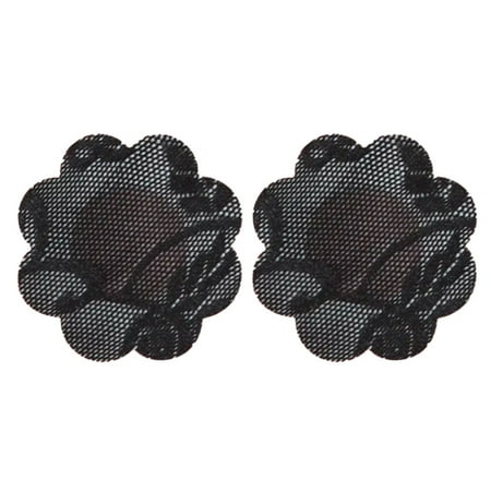 Lace Mini Nipple Covers - Black 10 Pairs (20 Pieces)  Nipple Covers No Show - Reusable Pasties Nipple Cover  Reusable Adhesive Covers Bra for Dress
