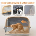 thumbnail image 6 of Large Stainless Steel Cat Litter Box with Scoop and Mat Set - Odor, Stain and Rust Resistant, Gray, 6 of 8