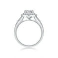 thumbnail image 2 of 1 Carat Women's Moissanite Rings for Women S925 18K White Gold Moissanite Wedding Band for Bridal Set Simulated Diamond Promise Ring Fiancee Lab Grown Diamond Engagement Rings, 2 of 7