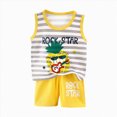 thumbnail image 4 of Toddler Baby Boy Summer Clothes Cute Dinosaur Tank Tops+Shorts Outfits Cotton Short Sets 3M-6T, 4 of 6