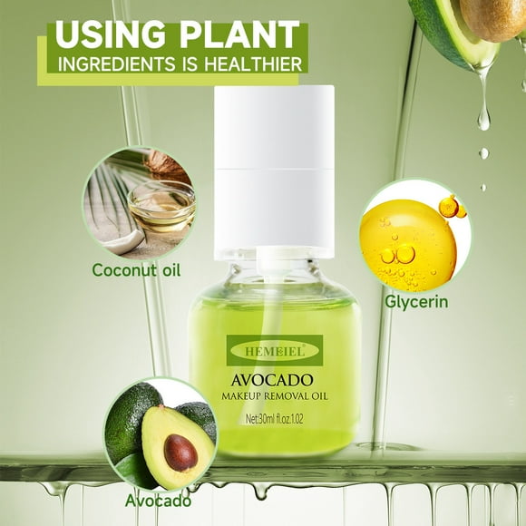 Pompotops Beauty Products Clearance,Women Beauty Gifts,Facial Makeup Remover Olive Makeup Remover Oil Avocados Cleansing Skin, Eyes, Lips, Full Face Removable 30ml