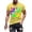 Yellow, variant on LWITHSZG Gradient Rainbow Halloween Shirts for Men Trendy Short Sleeve Graphic Tees Big and Tall Casual T-Shirt Streetwear Festival Tops S