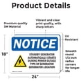 thumbnail image 2 of (2 Pack) Standby Generator Automatically Sign, 2 of 7