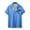 Blue, variant on WREESH Men's Button Down Shirts Fashion Print Short Sleeve Turndown Collar Shirts Casual Tops Light Blue