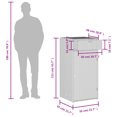 thumbnail image 4 of vidaXL Garden Storage Cabinet Black 55x55x111 cm Poly Rattan, 4 of 5