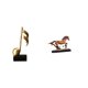 thumbnail image 1 of Figura de escritorio con nota musical, escultura en miniatura de caballo, adorno de resina, estatua de animal, adorno de arte moderno, fina artesanía,, 1 of 8