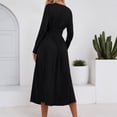 thumbnail image 6 of Afdoent Women's Dresses Long Sleeve Dress Style Summer Autumn Elegant Beach Dresses Long V Casual Dress Fashion Beach Vacation Clothes, 6 of 6