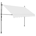 thumbnail image 2 of Manual Retractable Awning Charmma Outdoor Patio Awning with LED 98.4" Cream, 2 of 8