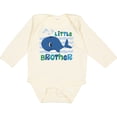 thumbnail image 3 of Inktastic Whale Little Brother Boys Long Sleeve Baby Bodysuit, 3 of 5