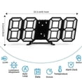 thumbnail image 3 of 3D LED Digital Clock Luminous Wall Clock Multifunctional USB Plug in Electronic Clock Home Decoration, 3 of 5