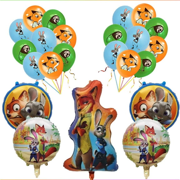 Zootopia Balloons Party Supplies Decor Set Decorations Kit Fans Birthday
