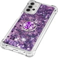 thumbnail image 6 of for Samsung Galaxy A32 5G 6.5" Case,Creativity Clear Quicksand Glitter Flowing Liquid Floating Soft TPU Case w/Stand Bling Diamond Sparkle Phone Cover for Samsung Galaxy A32 5G  Purple, 6 of 14