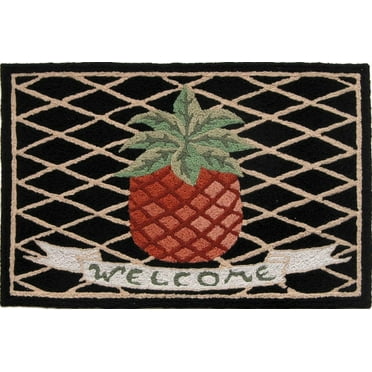 Pineapple Welcome Jellybean Accent Washable Rug 20" x 30" JB-VW002