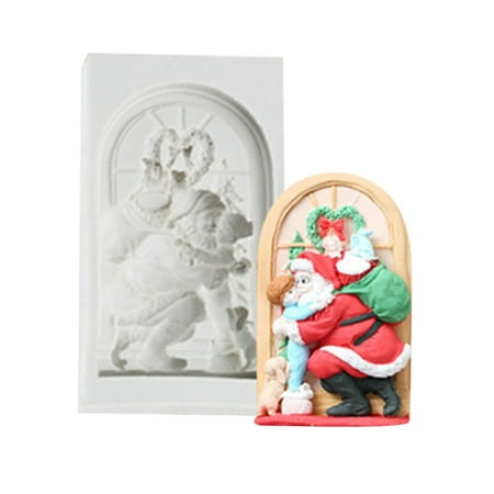

Veki Flexible Silicone Cake Santa Decoration Cookie Mould Candy Chocolate Lollipop Sticks 12 Inch