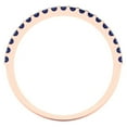 thumbnail image 5 of 0.285 ctw Wedding Band for Women - 14K Rose Gold Simulated Tanzanite Stackable Eternity Ring, 5 of 6