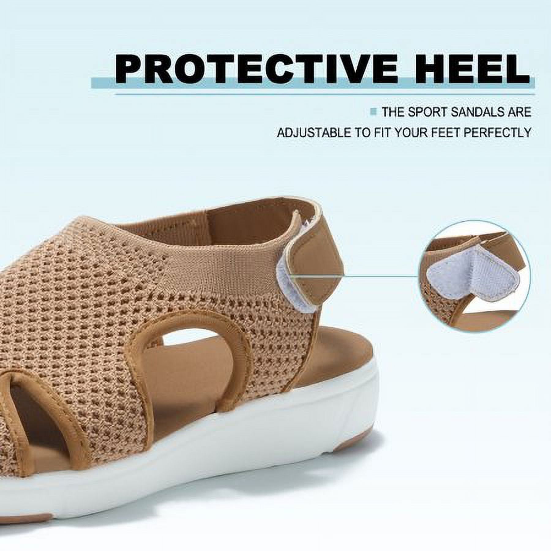 Women Sandals Sport Mesh Breathable Open Toe Hiking Sandals Comfortable ...