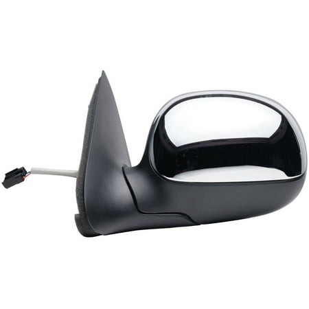 F250 Pickup Mirror (61128F - Fit System Driver Side Mirror for 98-03 Ford F150, 98-99 F250 LD Pick-Up, black, w/ chrome cover, foldaway, Power (Will not fit on Crew Cab)
