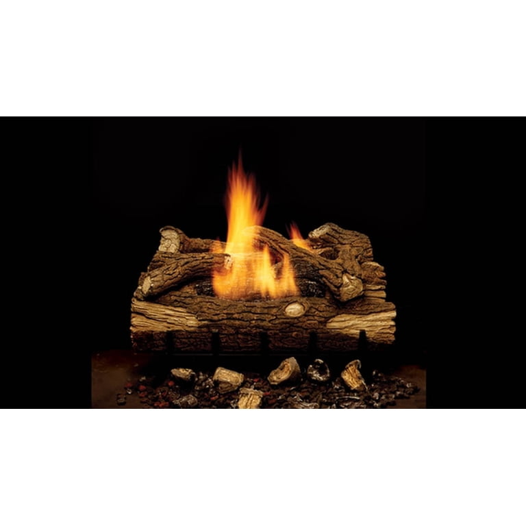 Monessen Gas Logs 24 Inch Mountain Oak Vent Free Propane Gas Log Set  Millivolt On/Off Remote Ready - Walmart.com