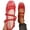 Red, variant on HTHLVMD Lace Ballet Flats, Mary Janes, Cross Strap Flats, Breathable Mesh Shoes, Women's Lace Ballet Flats Cross Strap Mesh Breathable Mary Jane Shoes Low Cut Slip-On Dress Flats, Beige 5.5