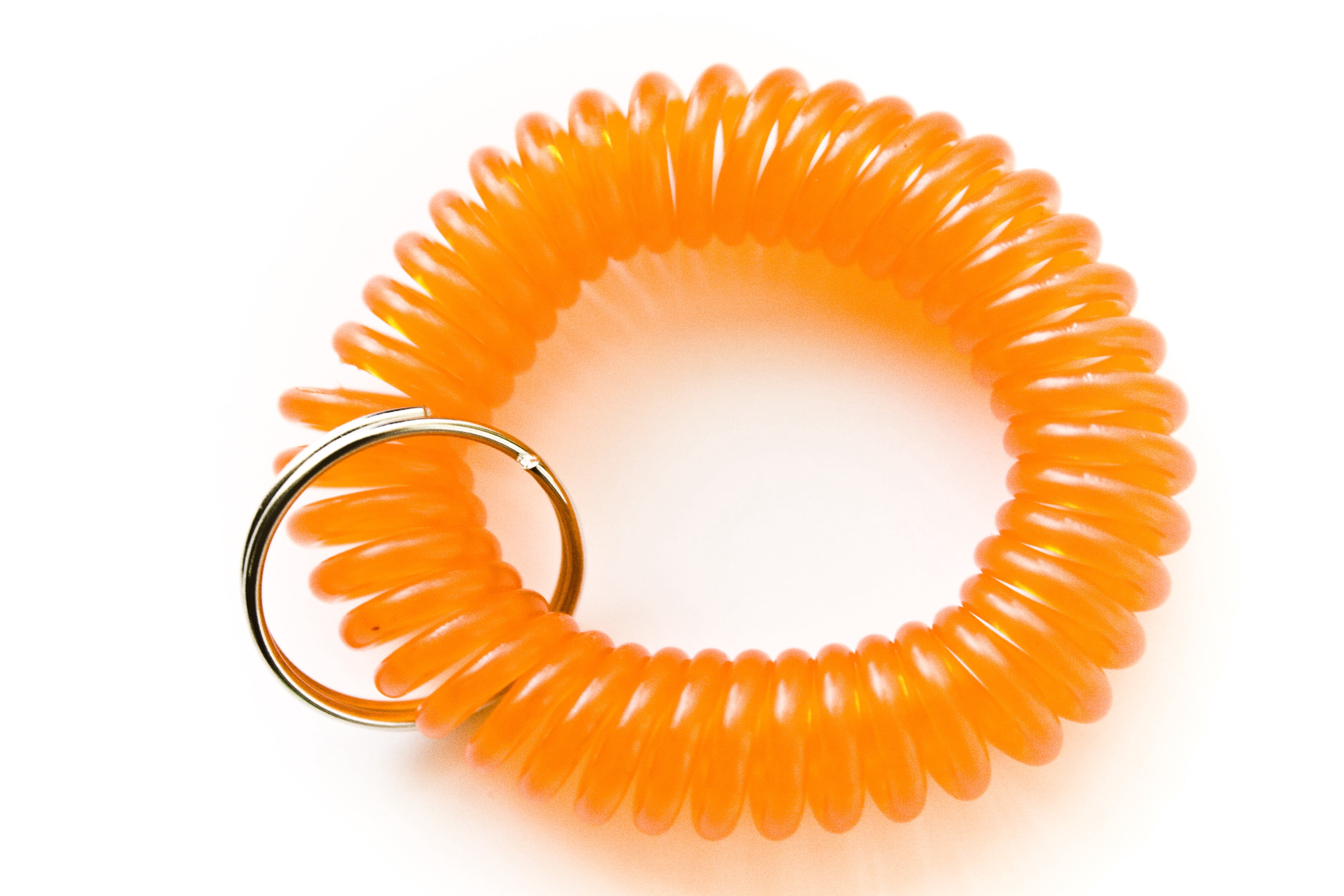 100pcs Assorted Mix 6 Colors Soft Spring Spiral Wrist Coil Elastic Wrist Band Key Ring Chain by OnDepot