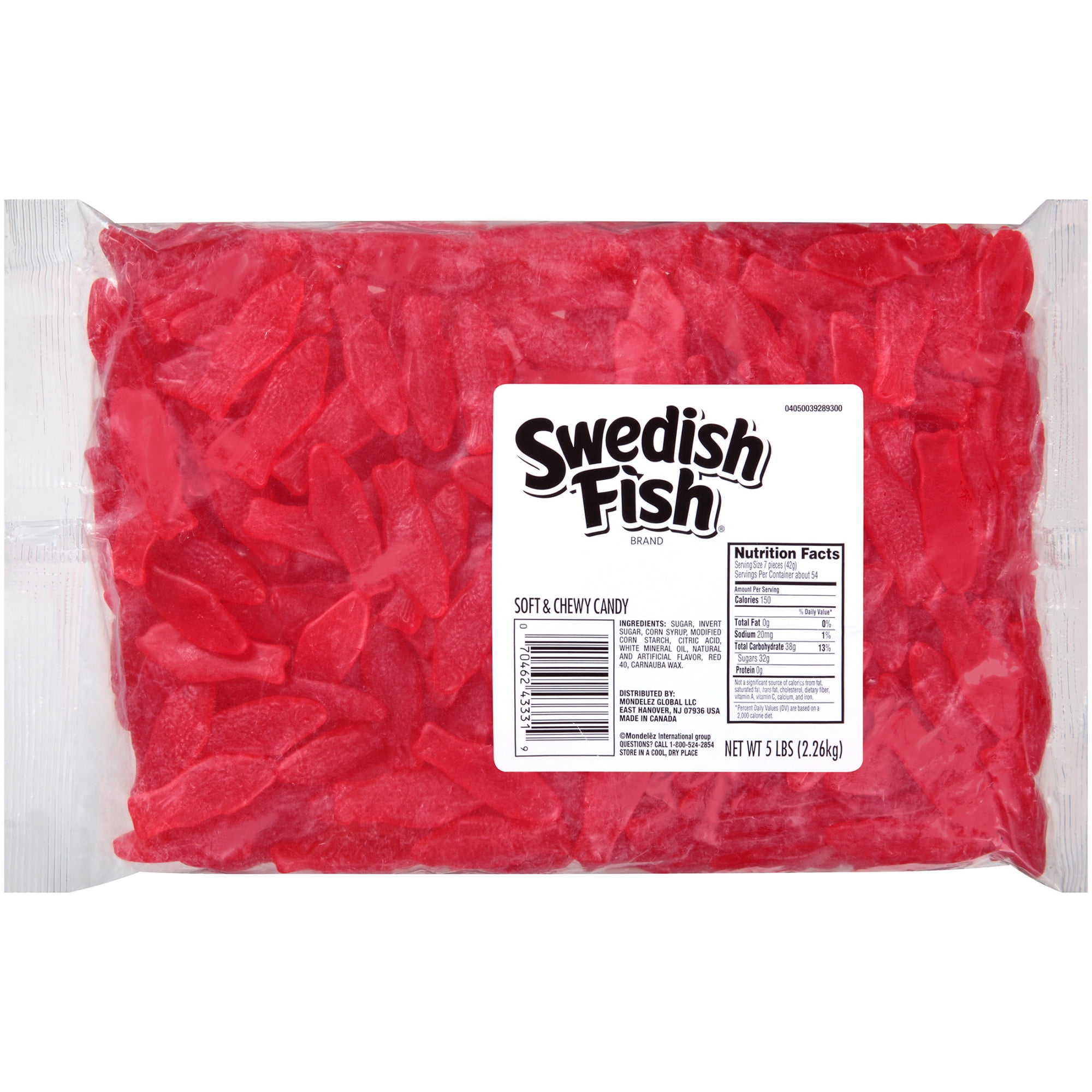 SWEDISH FISH Soft & Chewy Gummy Candy, Bulk Candy, 5 lb