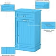 thumbnail image 5 of Tilt Out Trash Cabinet 10 Gallon Wooden Free Standing Laundry Sorter Cabinet,Recycling Cabinet with Hideaway Drawer,Tilt Out Trash Cabinet Can Bin Kitchen (Single Light Blue, Single Dooor), 5 of 14