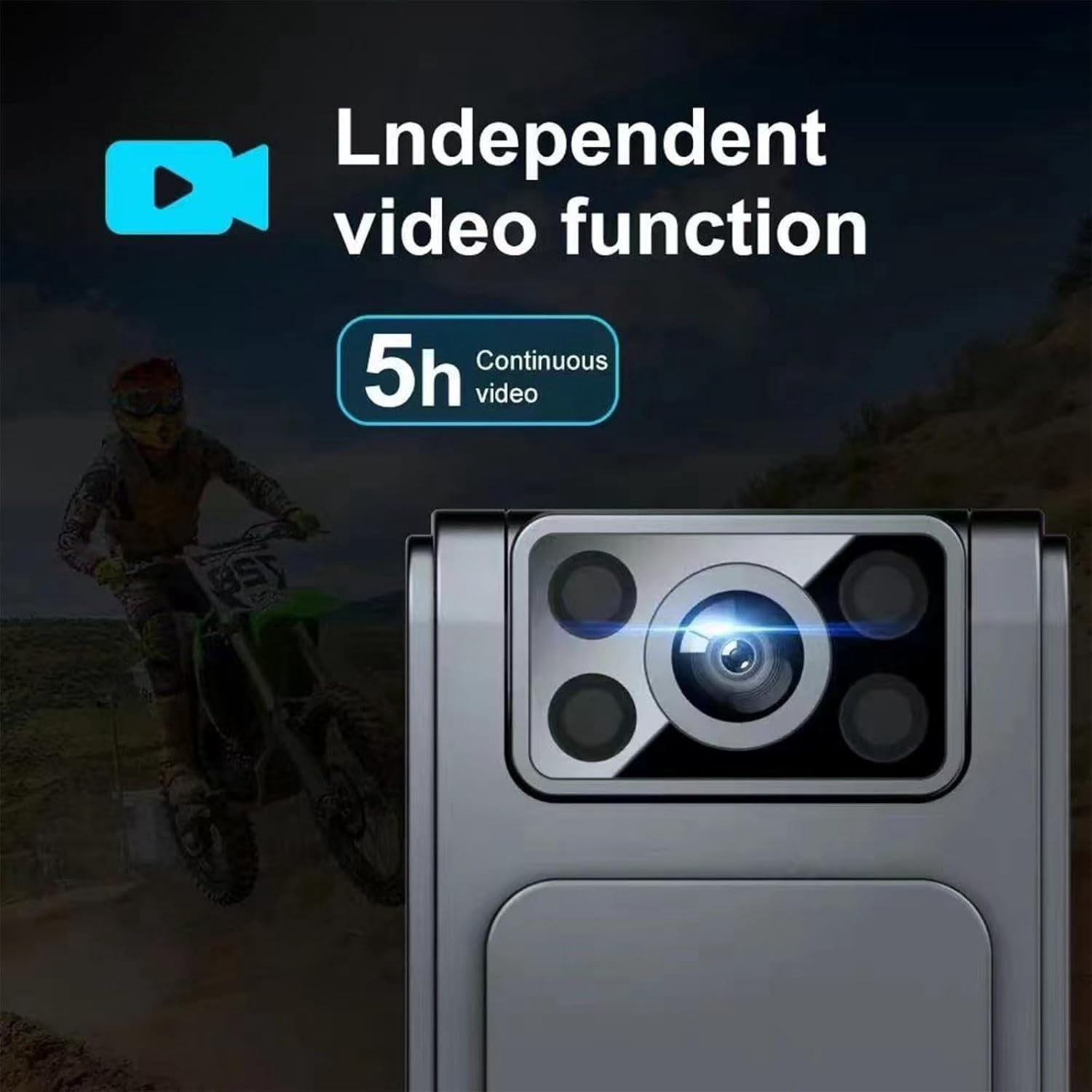 HD 1080P Noise Reduction Camera, Hobeli Sports Camera, Portable Back Clip Night Vision Body Camera, 8-64GB Hobeli Sports Camera, 7 Hours Video Recording