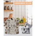 thumbnail image 4 of Coffee Stand Mixer Dust Cover with Storage Pocket & Handles, Brown Beans Cup Dessert Drink Monochrome Fits All Tilt Head & Bowl Lift Kitchen Appliance Cover Organizer Bag Accessories, 6-8 Quart, 4 of 6