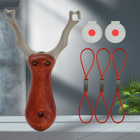 Piaoyu Folding Slingshot Stainless Steel Portable Mahogany Handle Hunting Slingshot
