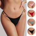 thumbnail image 1 of Tangas de algodón para mujer, ropa interior Sexy de cintura baja con espalda en T, bragas de Bikini para mujer, ropa interior cómoda de algodón, lencería con Tanga, 4 Uds., 1 of 5
