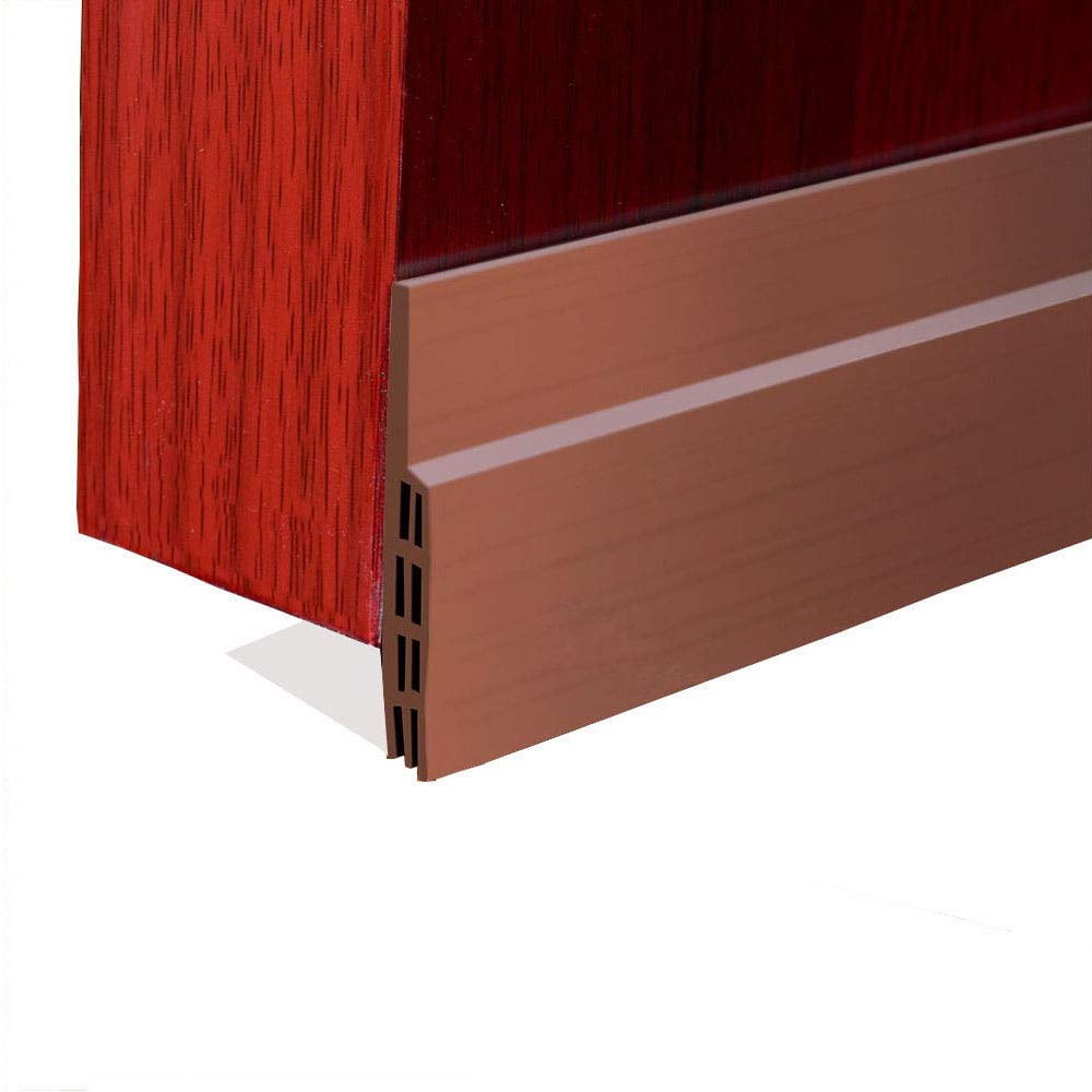 2 Pack Under Door Draft Stopper Strong Adhesive Door Blocker for Noise and Bugs Stopper, 2" W x