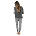 thumbnail image 2 of MeMoi Women's Colorblock Heathered Sweater-Knit Pajama Set - Womens - Female, 2 of 4