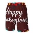 thumbnail image 4 of Logiee Happy Thanksgiving Print Mens Swim Trunks Quick Dry Board Shorts,Breathable Hawaii Beach Shorts Swimwear Bathing Suits-Small, 4 of 6