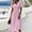 Pink plus size wrap midi dress a1, variant on Women Plus Size V Neck Short Sleeve High Low Wrap Midi Dress Casual Elegant Travel Flowy Summer Dresses, Purple S