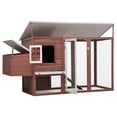 thumbnail image 3 of vidaXL Chicken Coop and Run Hen House with Nesting Box and Ramp Solid Wood, 3 of 7