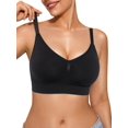 thumbnail image 1 of Sujetador inalámbrico Popilush Seamless Comfort Push Up negro, 1 of 6