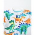 thumbnail image 4 of POPTEM Boys Graphic Tee Dinosaur T-Shirt Short Sleeves Top White 7T, 4 of 8