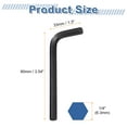 thumbnail image 2 of Uxcell Hex Key Wrench 1/4" 45# Carbon Steel L-Shape Hexagon SAE Wrenches Repairing Tool for Home DIY Bike Motorcycle Repair, Black, 2 of 7