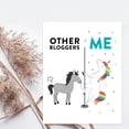 thumbnail image 2 of Koyal Wholesale Funny  All Occasion Jumbo Card, Horse Unicorn, Blank Greeting Card with Envelope, Bloggers, Set of 1, 2 of 5