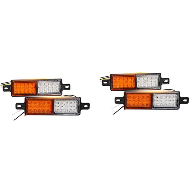 4Pcs 12V 30 LED Car Truck Bull Bar Light Bullbar Front Bumper Light Front Indicator Park Lamp Signal Bulb Trailer