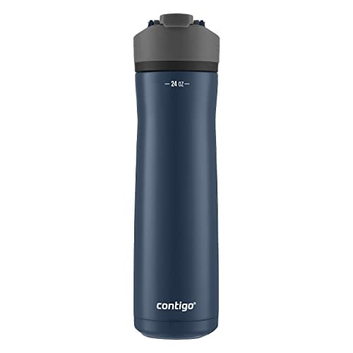Contigo Cortland Chill 2.0 Water Bottle with AUTOSEAL Lid | Stainless Steel Water Bottle 24 oz. Blueberry