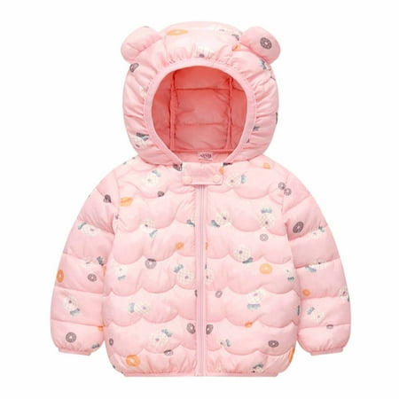 

Winter Coats for Kids with Hooded Toddler Cute 3D Ear Hoodie Warm Lined Puffer Jacket Outerwear for Baby Boys Girls Baby Clothes