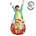 thumbnail image 3 of Japanese Cat Storage Toy Bag Chair, Cat Luck Signs Sen Man Ryou Coins Mellow Eyes, Stuffed Animal Organizer Washable Bag, Large Size, Vermilion Mustard White, by Ambesonne, 3 of 3
