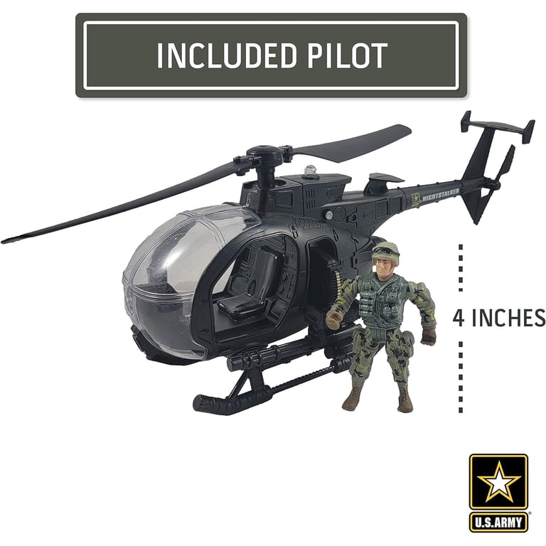 U.S. Army Night Stalker Helicopter with Soldier Figure and Light