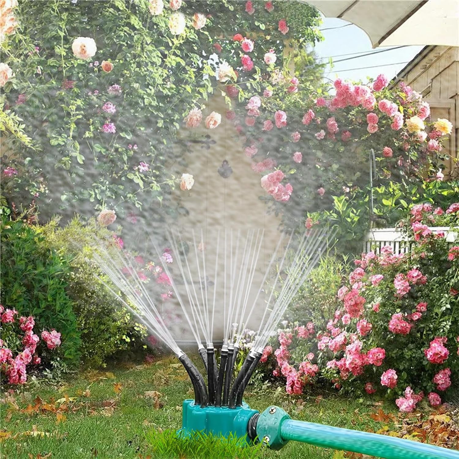 360° Coverage Precision Garden Irrigation Sprinkler, Lawn Sprinkler for Large Area Watering, Yard, Grass, Backyard & Patio