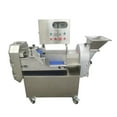 thumbnail image 1 of Fruit Vegetable Slicing Shredding Dicing Machine Double Head Variable Frequency Vegetable Cutter 110V, 1 of 14