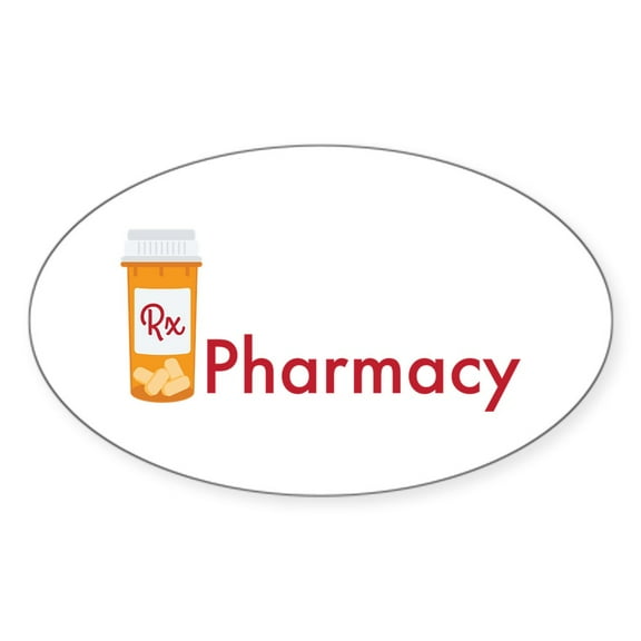 CafePress - RX Pharmacy Sticker - Sticker (Oval)
