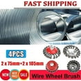 thumbnail image 5 of Metal Cleaning Brush, 4pcs M14 Twisted Metal Wire Brush for Angle Grinder Wood Removal Brush (2pcs 75mm / 3'' + 2pcs 105mm / 4.13''), 5 of 5