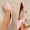🔥 Pink, variant on Msgweeeg Comfortable Heels for Women Womans Shoes Women's Fashionable Casual Style Comfortable Plus Size Solid Color Elegant Shallow Mouth French Pointed Comfortable High Heels